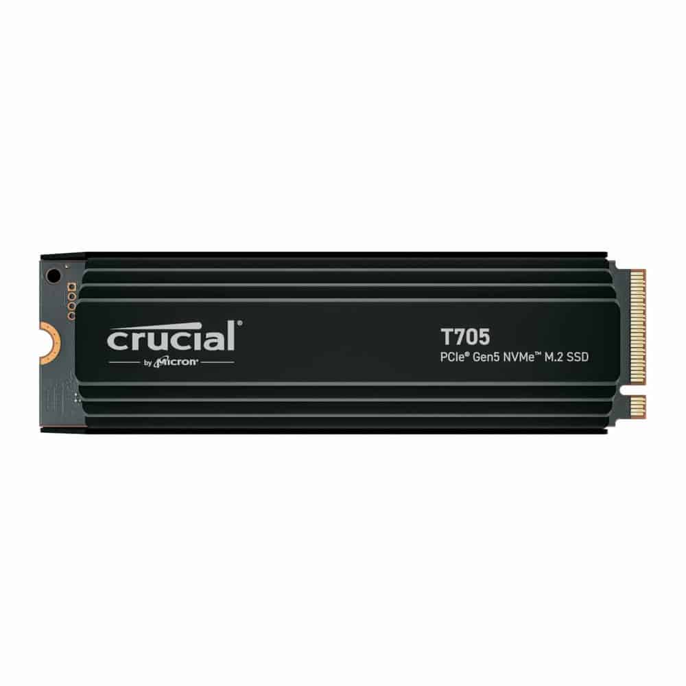(image for) Crucial T705 2TB M.2 NVMe PCIe 5.0 SSD/Solid State Drive with Heatsink